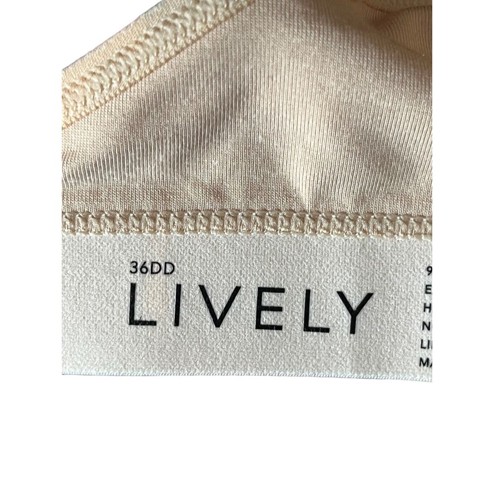 Lively WL0121 All-Day Deep V No-Wire bra tan size 36DD 36E - Picture 5 of 6